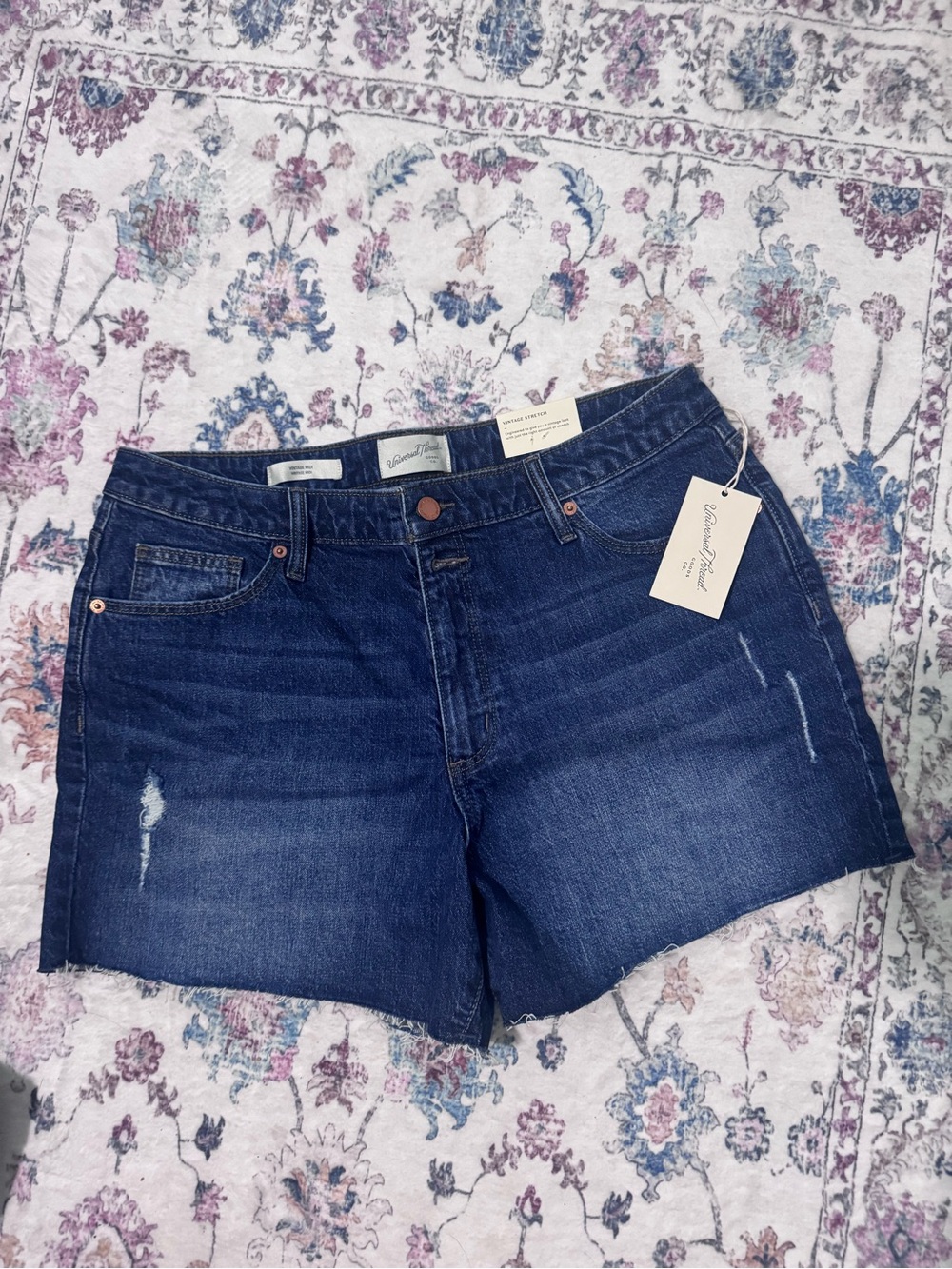 Universal Thread Blue Denim High-Rise Cutoff Shorts